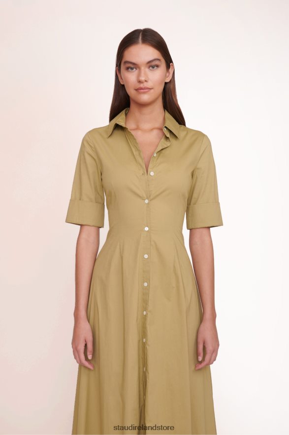 Women Clothing Khaki STAUD JOAN MAXI DRESS H8RLPJ135