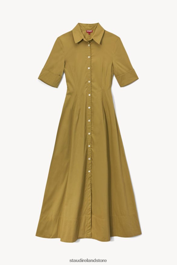 Women Clothing Khaki STAUD JOAN MAXI DRESS H8RLPJ135