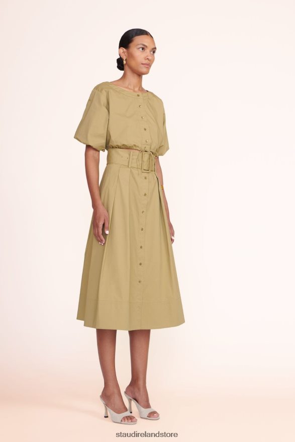 Women Clothing Khaki STAUD KINGSLEY SKIRT H8RLPJ475