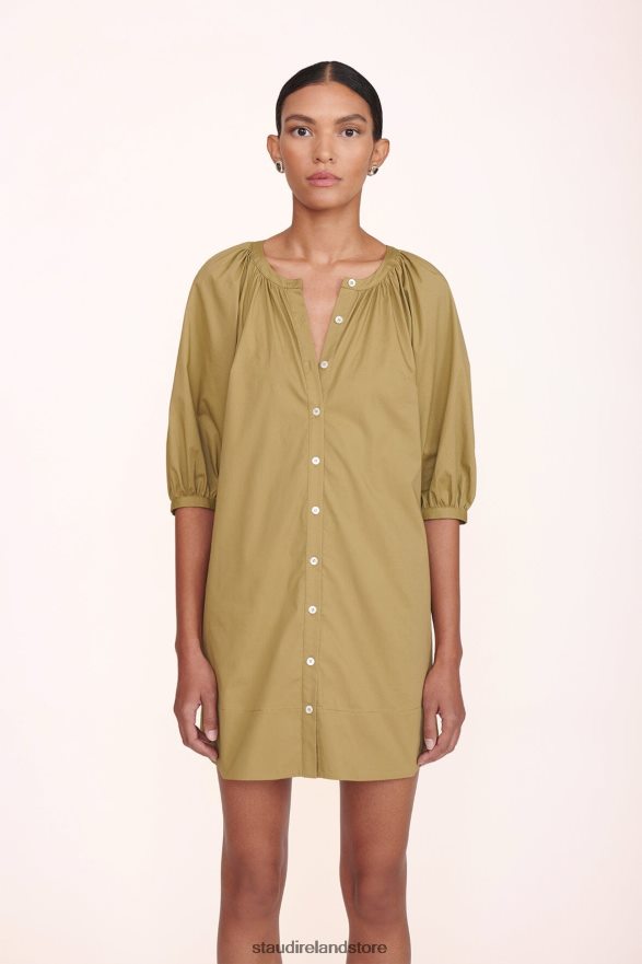 Women Clothing Khaki STAUD MINI VINCENT DRESS H8RLPJ215