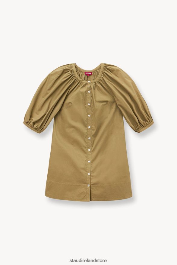 Women Clothing Khaki STAUD MINI VINCENT DRESS H8RLPJ215