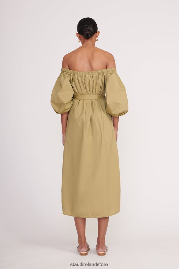 Women Clothing Khaki STAUD REESE DRESS H8RLPJ109