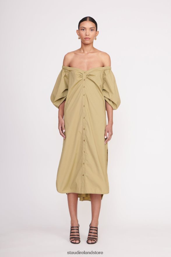 Women Clothing Khaki STAUD REESE DRESS H8RLPJ109