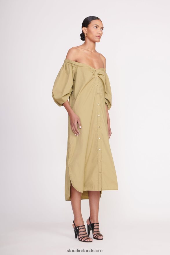 Women Clothing Khaki STAUD REESE DRESS H8RLPJ109