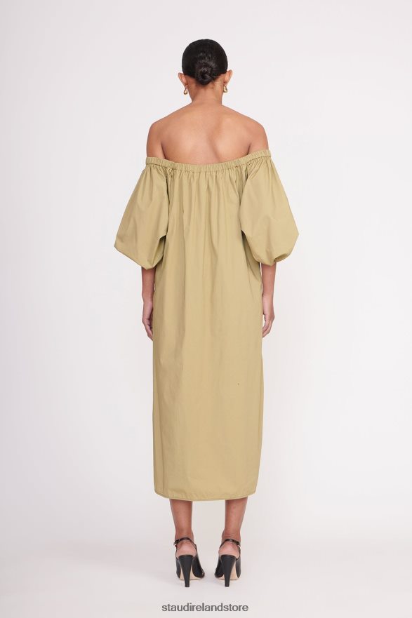Women Clothing Khaki STAUD REESE DRESS H8RLPJ109