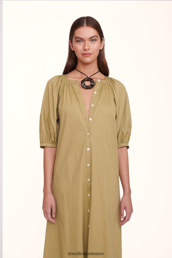 Women Clothing Khaki STAUD VINCENT DRESS H8RLPJ264