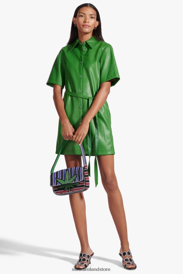Women Clothing Leaf Stripe STAUD TOMMY BEADED BAG H8RLPJ730
