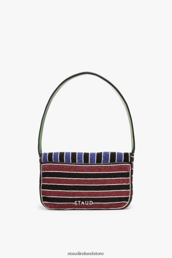 Women Clothing Leaf Stripe STAUD TOMMY BEADED BAG H8RLPJ730