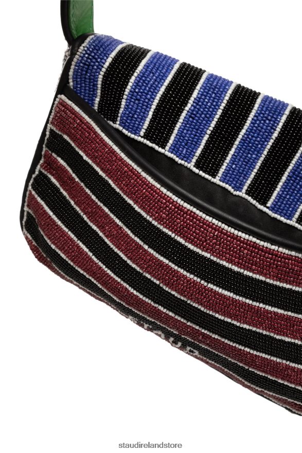 Women Clothing Leaf Stripe STAUD TOMMY BEADED BAG H8RLPJ730