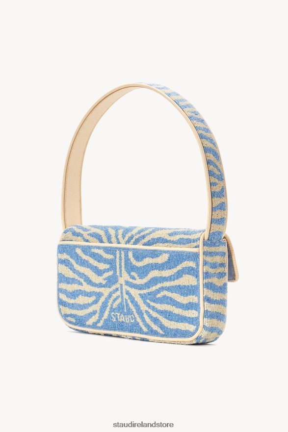 Women Clothing Light Blue Cream STAUD TOMMY BEADED BAG H8RLPJ722