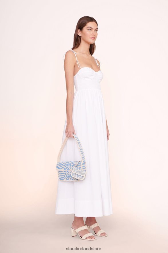 Women Clothing Light Blue Cream STAUD TOMMY BEADED BAG H8RLPJ722