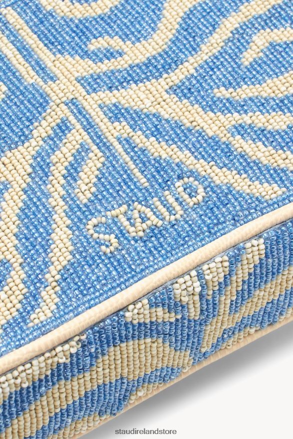 Women Clothing Light Blue Cream STAUD TOMMY BEADED BAG H8RLPJ722