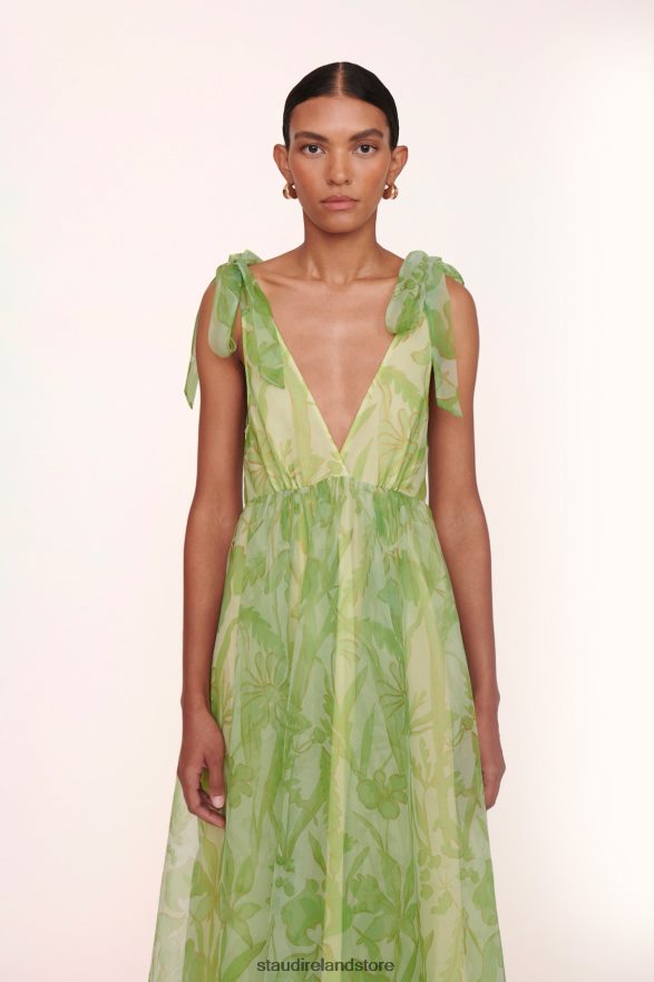 Women Clothing Lime Magenta Wildflowers STAUD DANDELION DRESS H8RLPJ270