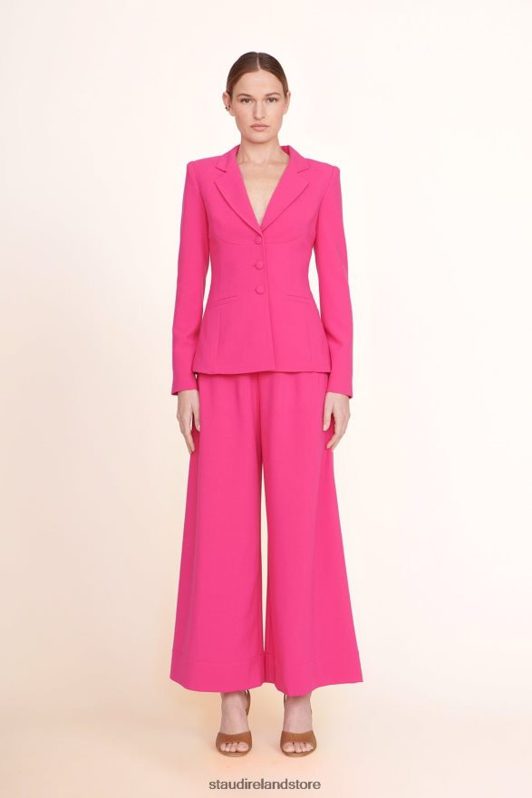 Women Clothing Magenta STAUD CROPPED CALEB PANT H8RLPJ527