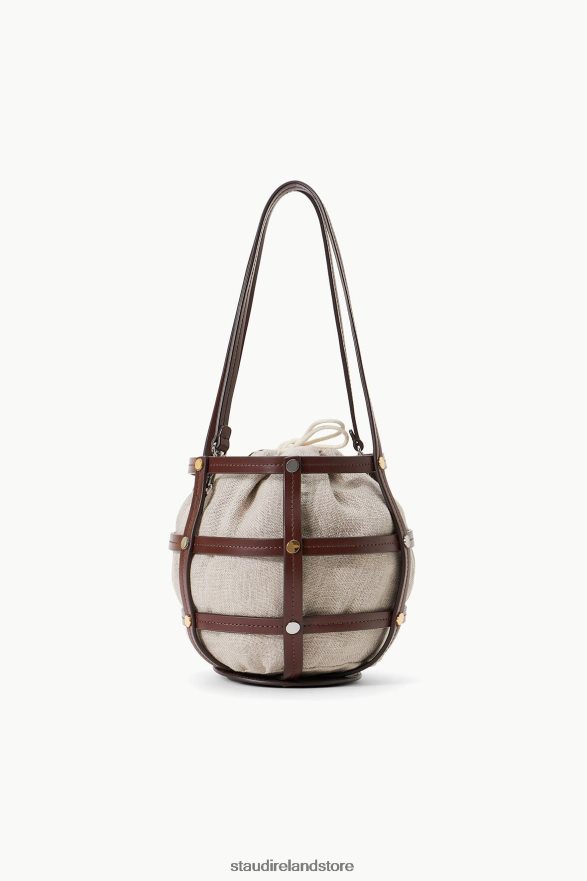 Women Clothing Mahogany Natural STAUD ELLIE BAG H8RLPJ741