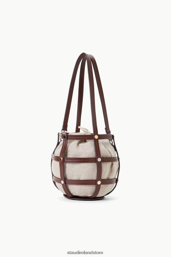 Women Clothing Mahogany Natural STAUD ELLIE BAG H8RLPJ741