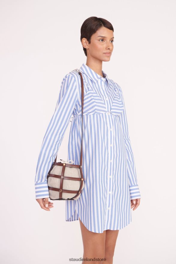 Women Clothing Mahogany Natural STAUD ELLIE BAG H8RLPJ741