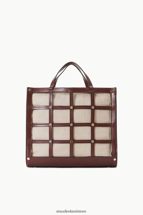 Women Clothing Mahogany Natural STAUD EMMA TOTE H8RLPJ639