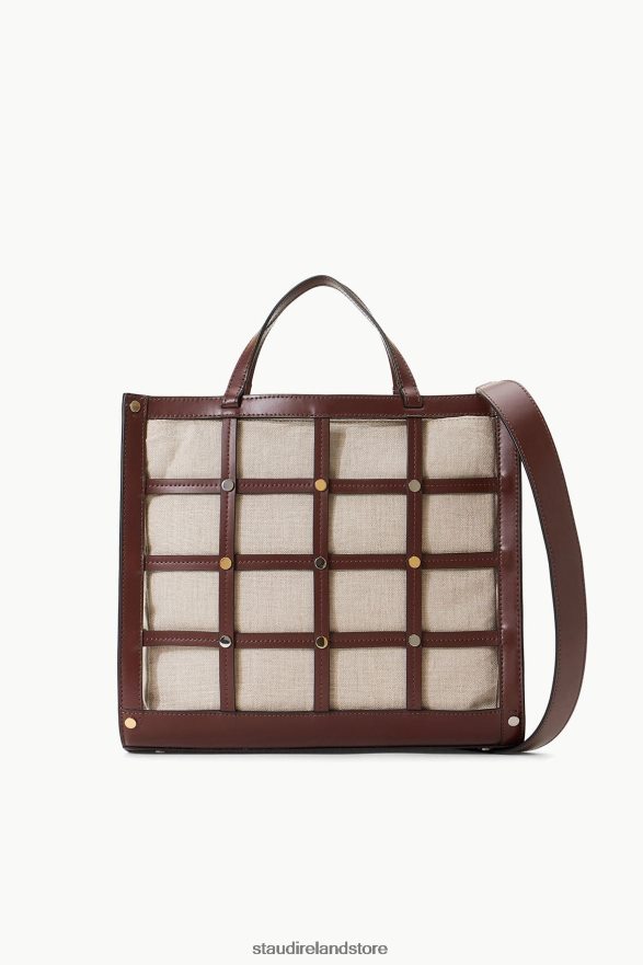 Women Clothing Mahogany Natural STAUD EMMA TOTE H8RLPJ639