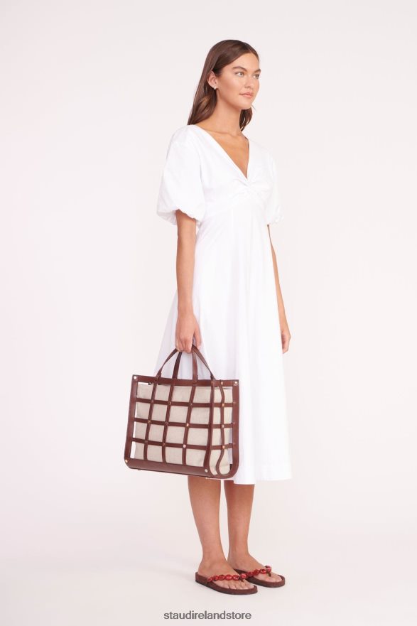 Women Clothing Mahogany Natural STAUD EMMA TOTE H8RLPJ639