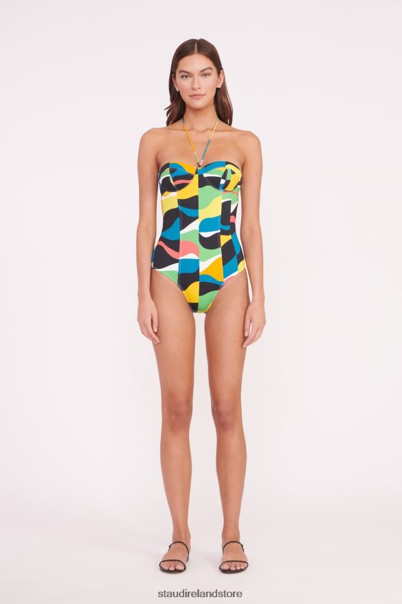 Women Clothing Marble Wave STAUD HARPER ONE PIECE H8RLPJ652