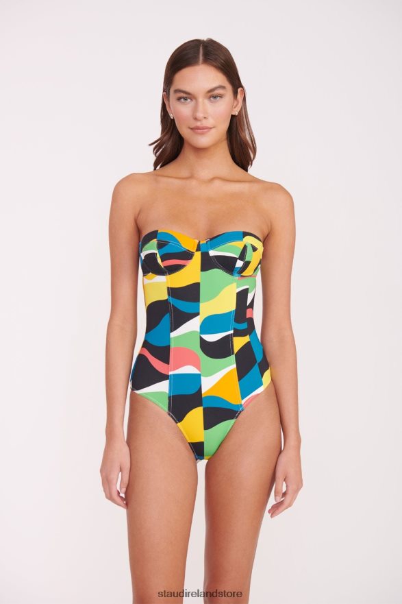Women Clothing Marble Wave STAUD HARPER ONE PIECE H8RLPJ652