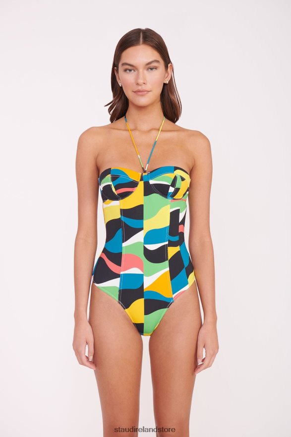 Women Clothing Marble Wave STAUD HARPER ONE PIECE H8RLPJ652