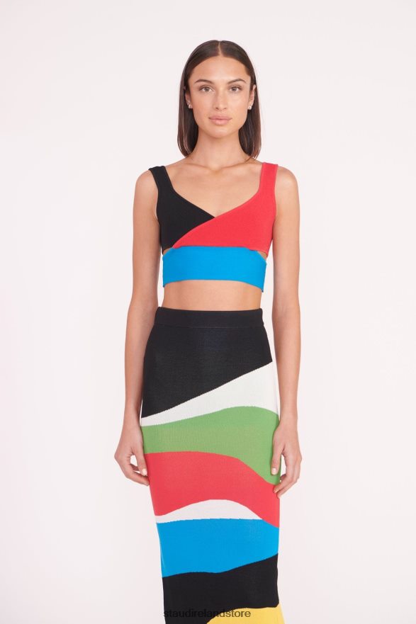Women Clothing Marble Wave STAUD KARINA SKIRT H8RLPJ479