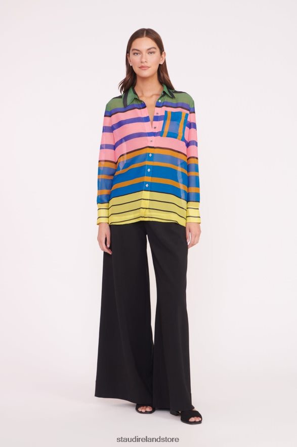 Women Clothing Marble Wave STAUD MARTHA TUNIC FORMENTERA STRIPE H8RLPJ319