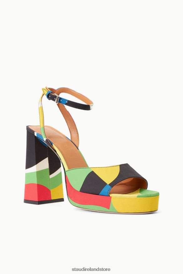 Women Clothing Marble Wave Taffeta STAUD SOLANGE PLATFORM H8RLPJ744