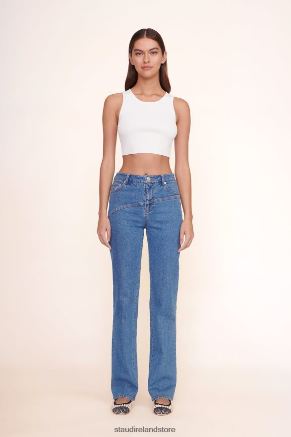 Women Clothing Medium Wash STAUD NOLAN PANT H8RLPJ546