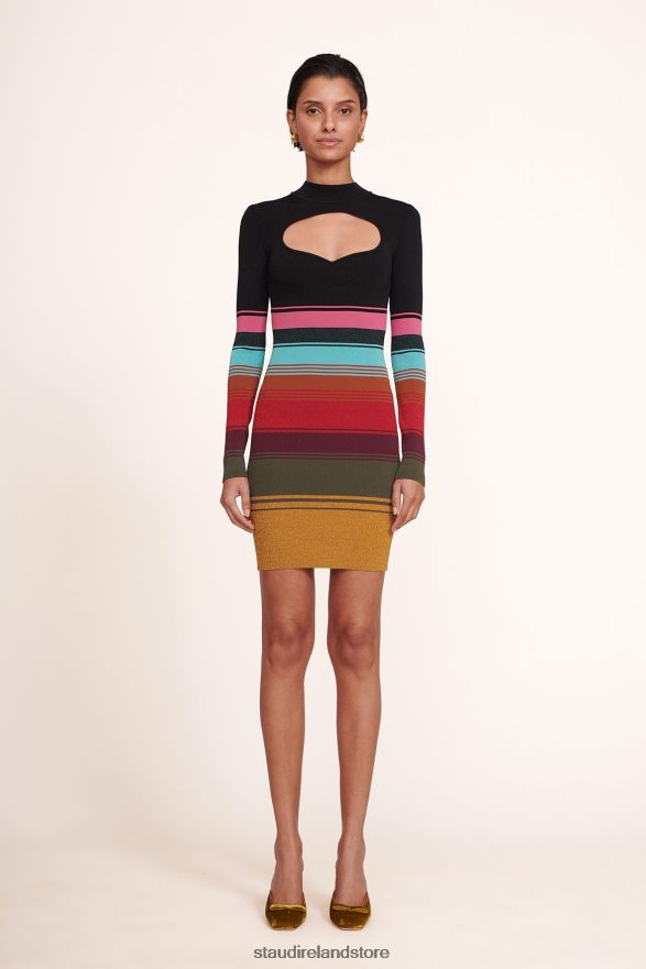 Women Clothing Mosaic Stripe STAUD CLARA DRESS H8RLPJ284