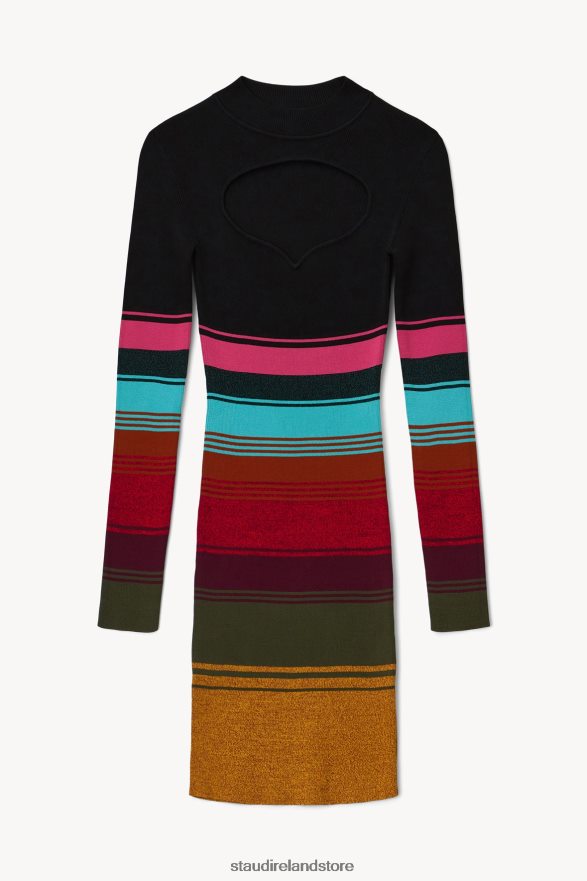 Women Clothing Mosaic Stripe STAUD CLARA DRESS H8RLPJ284