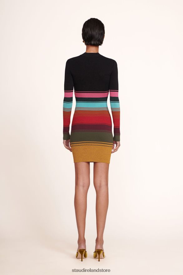 Women Clothing Mosaic Stripe STAUD CLARA DRESS H8RLPJ284