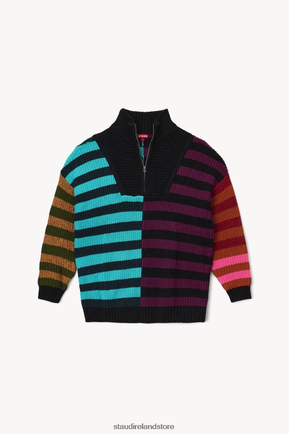 Women Clothing Mosaic Stripe STAUD HAMPTON SWEATER H8RLPJ599