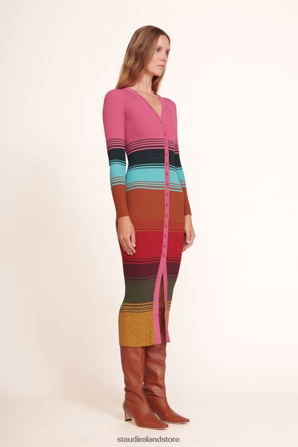 Women Clothing Mosaic Stripe STAUD SHOKO SWEATER H8RLPJ121