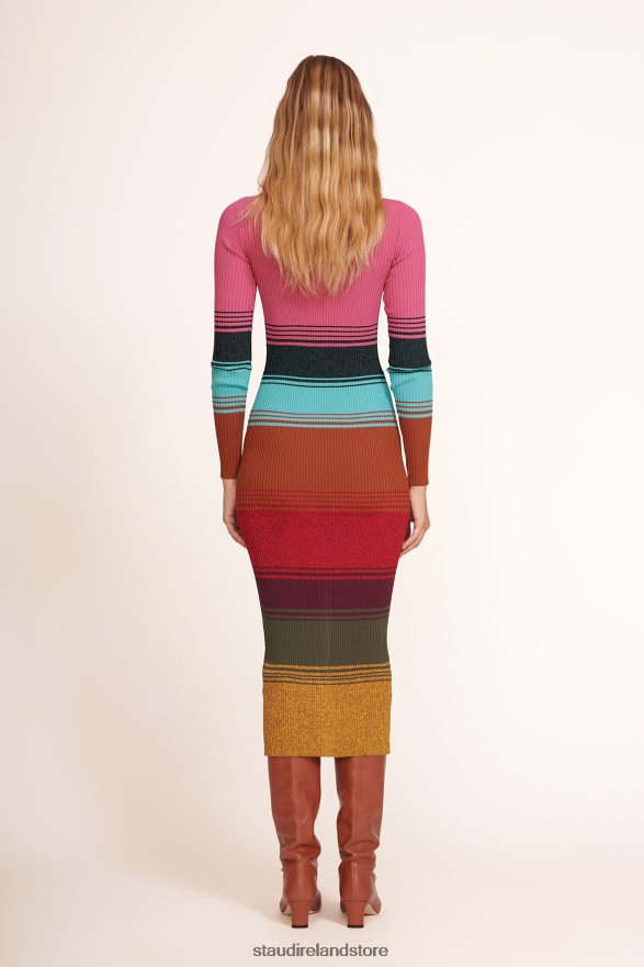 Women Clothing Mosaic Stripe STAUD SHOKO SWEATER H8RLPJ121