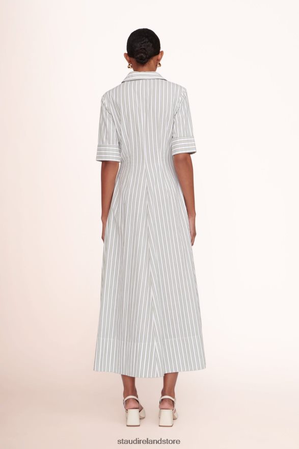 Women Clothing Moss Stripe STAUD JOAN MAXI DRESS H8RLPJ134