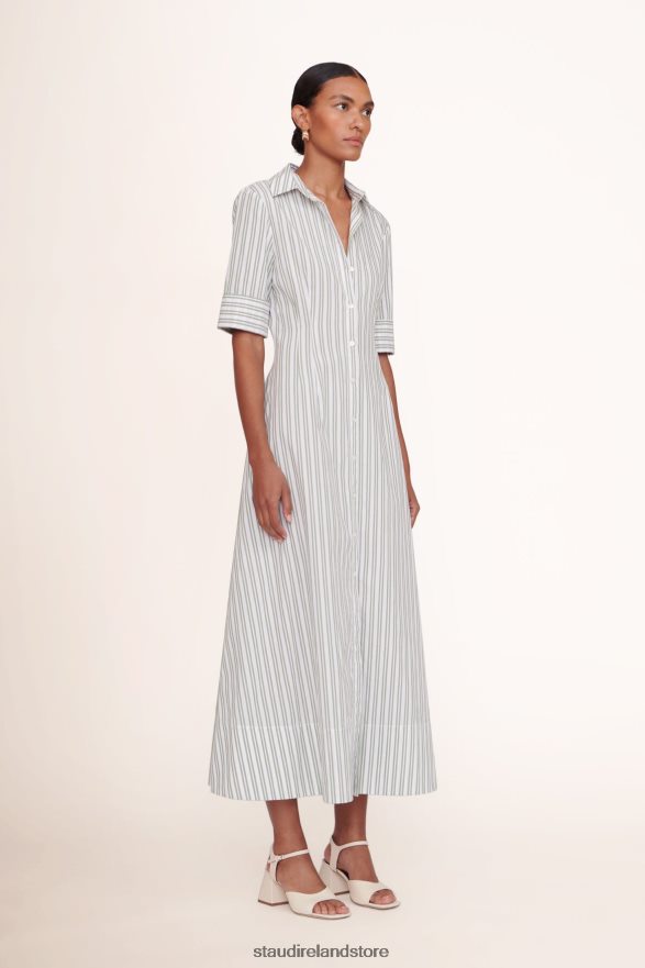 Women Clothing Moss Stripe STAUD JOAN MAXI DRESS H8RLPJ134