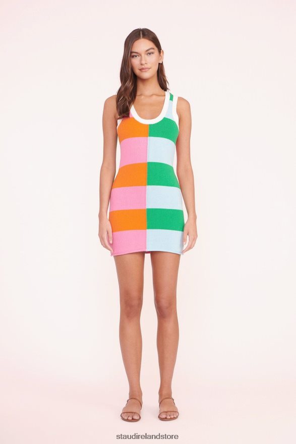 Women Clothing Multi Rugby Stripe STAUD MINI SEASHORE DRESS H8RLPJ213