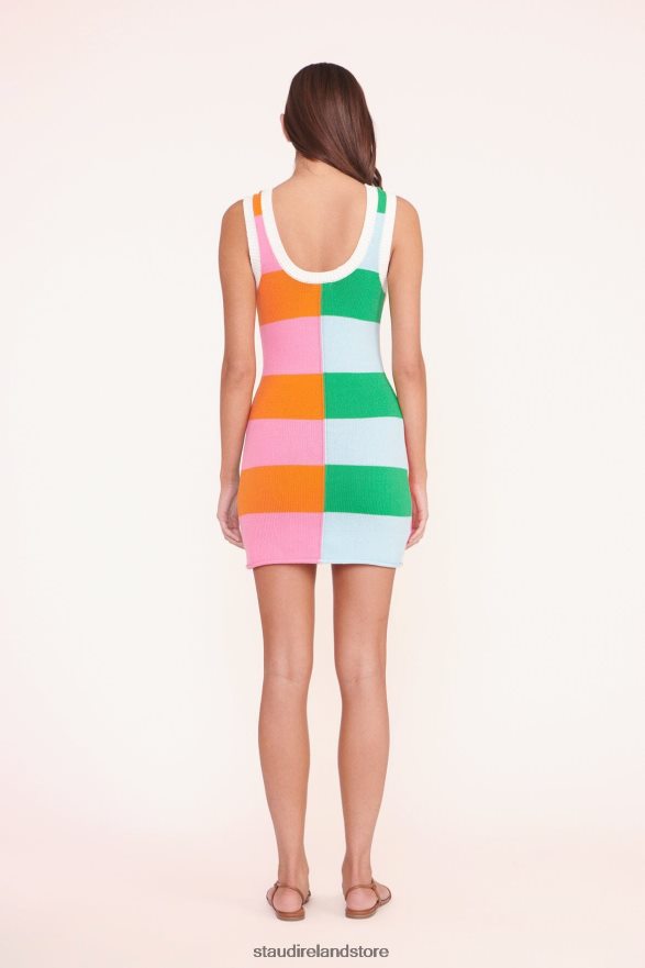 Women Clothing Multi Rugby Stripe STAUD MINI SEASHORE DRESS H8RLPJ213