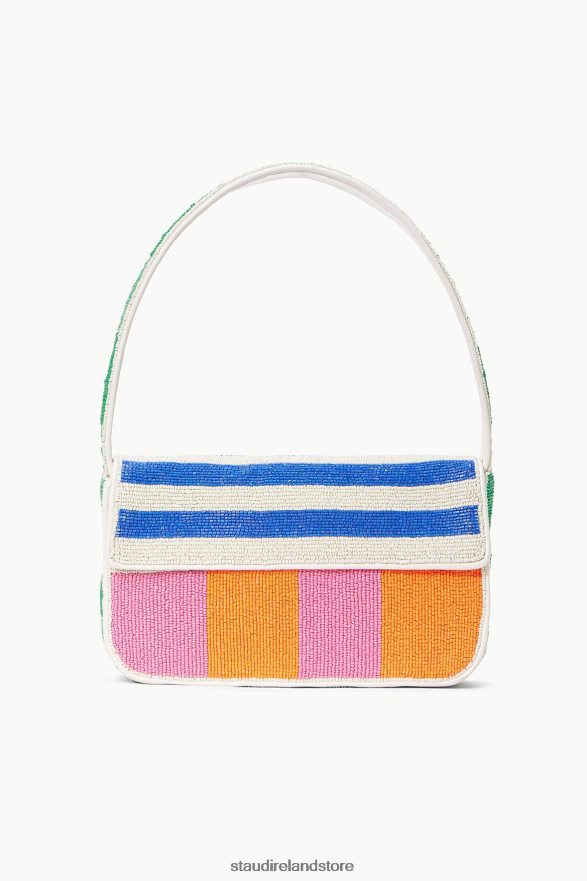 Women Clothing Multi Rugby Stripe STAUD TOMMY BEADED BAG H8RLPJ725