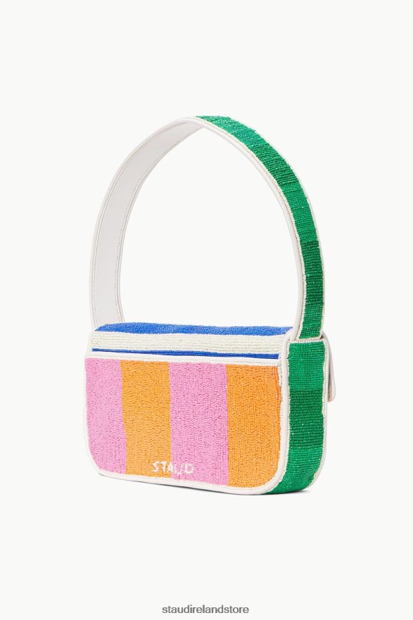 Women Clothing Multi Rugby Stripe STAUD TOMMY BEADED BAG H8RLPJ725