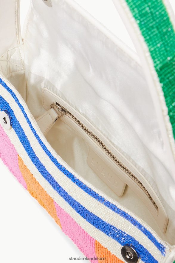 Women Clothing Multi Rugby Stripe STAUD TOMMY BEADED BAG H8RLPJ725