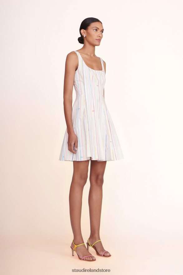 Women Clothing Multi Stripe STAUD MINI WELLS DRESS H8RLPJ90