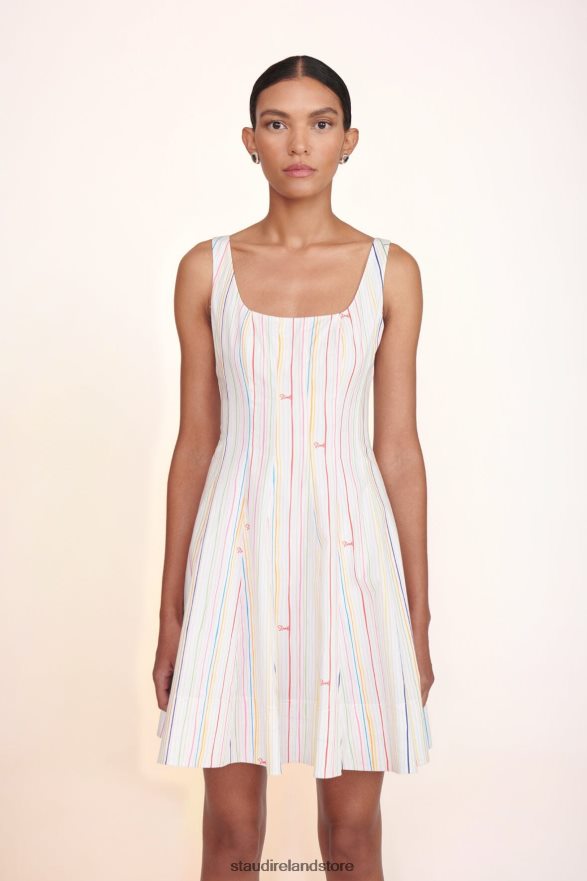 Women Clothing Multi Stripe STAUD MINI WELLS DRESS H8RLPJ90