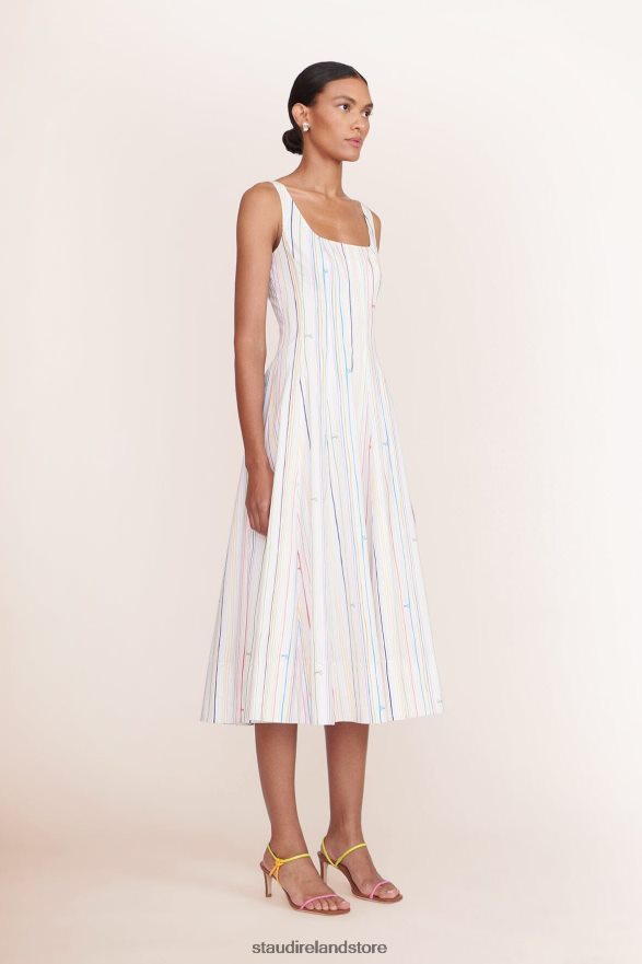 Women Clothing Multi Stripe STAUD WELLS DRESS H8RLPJ54