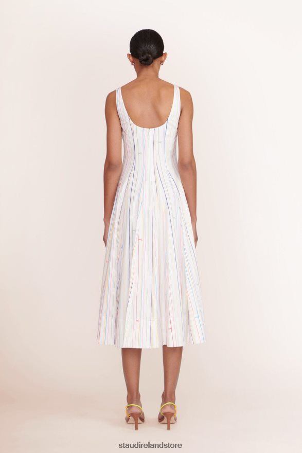 Women Clothing Multi Stripe STAUD WELLS DRESS H8RLPJ54