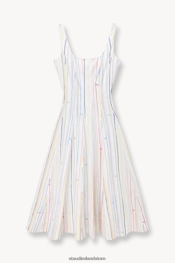 Women Clothing Multi Stripe STAUD WELLS DRESS H8RLPJ54