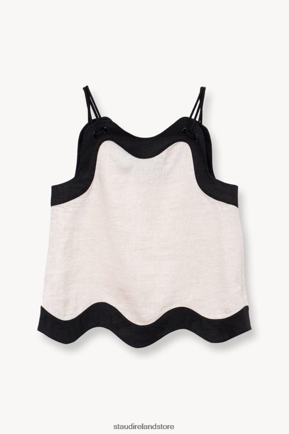 Women Clothing Natural Black STAUD RENATA TOP H8RLPJ377